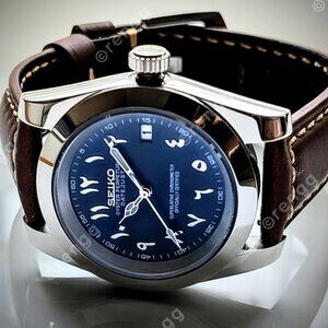 Full Automatic Black Arabic Dress Watch Mod 40mm Sapphire Exhibition 24jewels